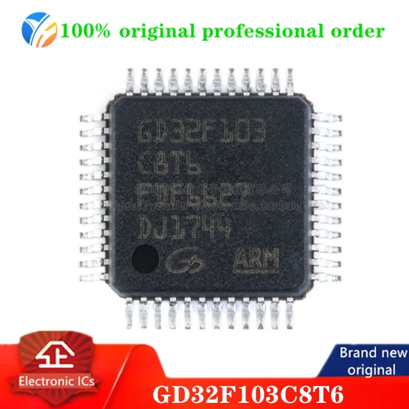 (1pcs) New/original GD32F103C8T6 MCU 32-bit ARM Cortex M3 RISC 64KB Flash 3.3V Automotive 48-Pin LQFP