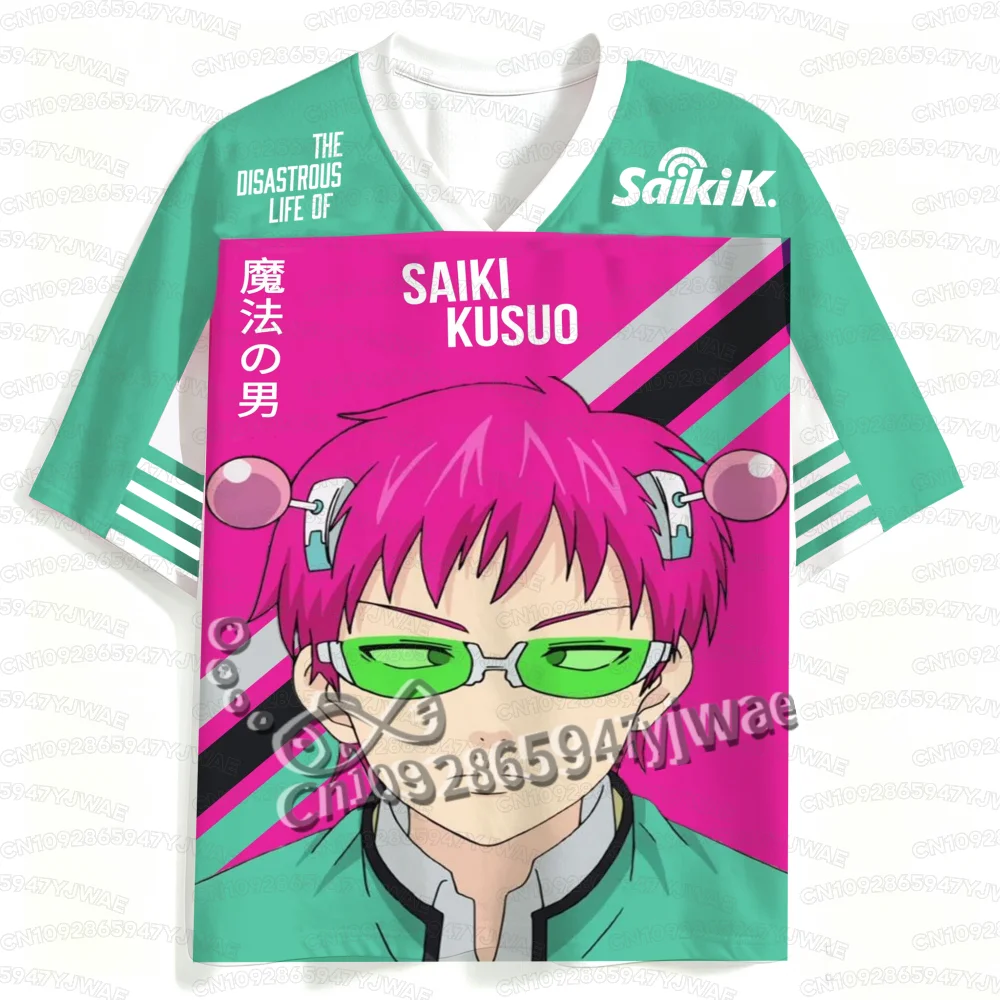 2026 Neues Sommer-Saiki-Trikot, heißes Anime-Fan-Trikot für Damen und Herren, Fußballshirt, Sport-T-Shirt mit kurzen Ärmeln, lässiges Paar-T-Shirt, Oberteile – Detail 7