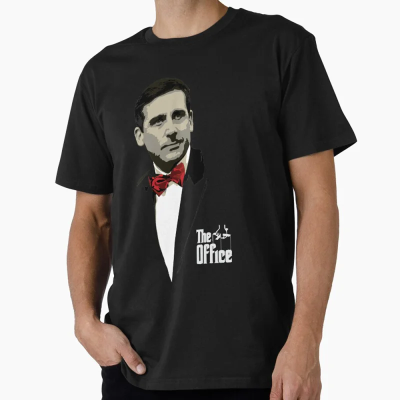 

Michael Scott Retro Crime Movie The Godfather Gift t shirt Men's O-Neck Short Sleeve Graphic clothes All size tee S-6XL