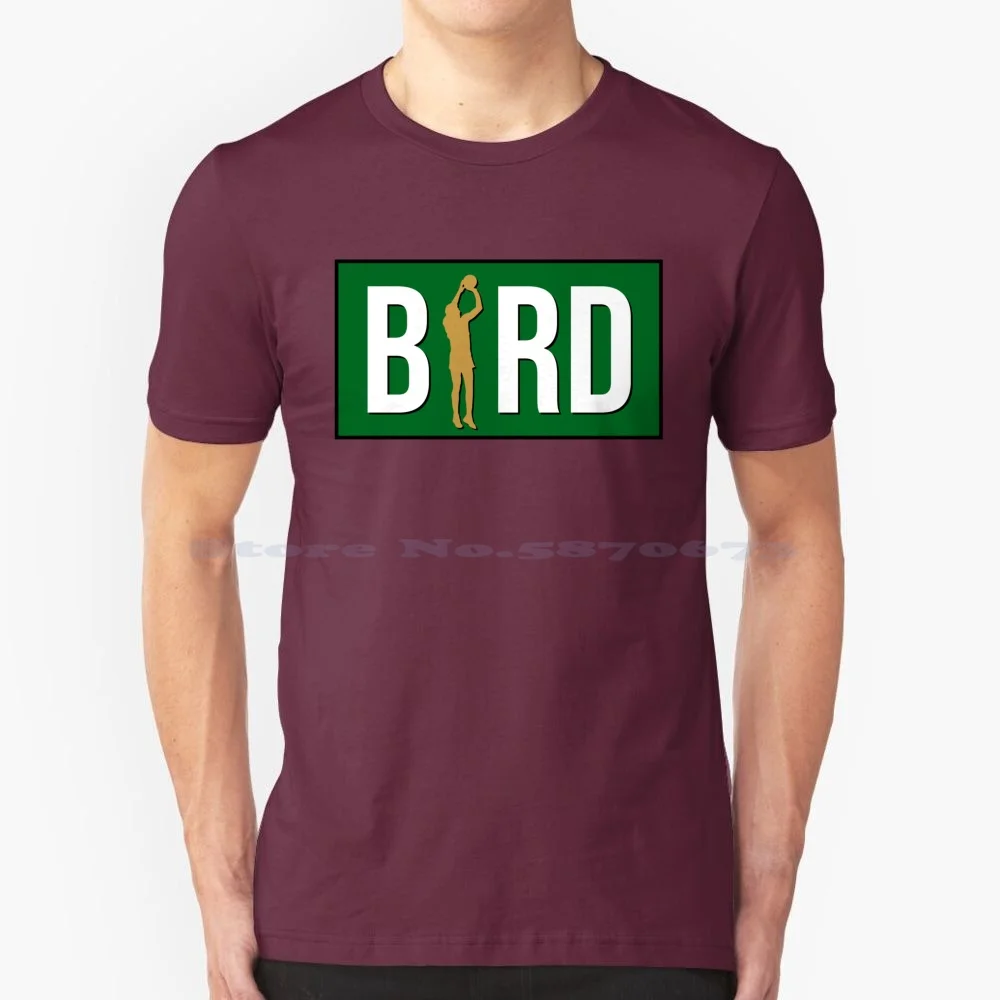 Larry Bird-Boston Basketball T Shirt 100% Cotton Tee Larry Bird Boston Basketball Larry Legend The Hick From French Lick Kodak