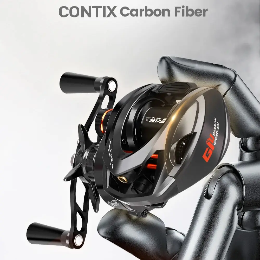 

HISTAR Giu 99 Carbon BFS Baitcasting Reel 3D Dynamic Suspension Magnetic Brake 8.1:1 Gear Ratio NMB SIC Bearing Ultra-Light