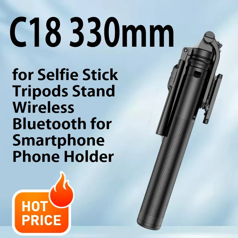 

C18 selfie stick anti shake handheld floor standing four legged phone holder, extendable travel portable Bluetooth camera