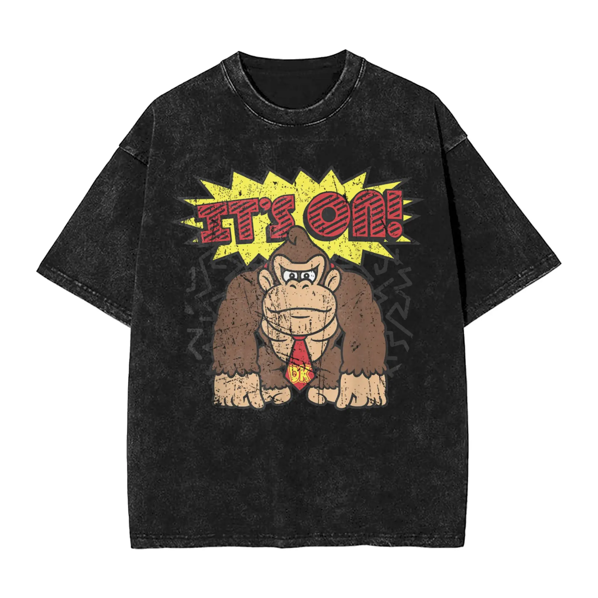 دونكي كونج إنه على! تي شيرت للرجال من القطن تي شيرت جديد برقبة دائرية وأكمام قصيرة ملابس هدية عيد ميلاد