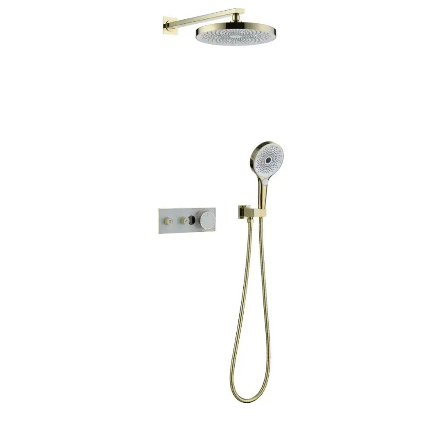 shiny gold Thermostatic Digital Display Shower Faucet Set/Shower Spout Faucet/Bathroom Shower Faucet Set,Rain Shower set