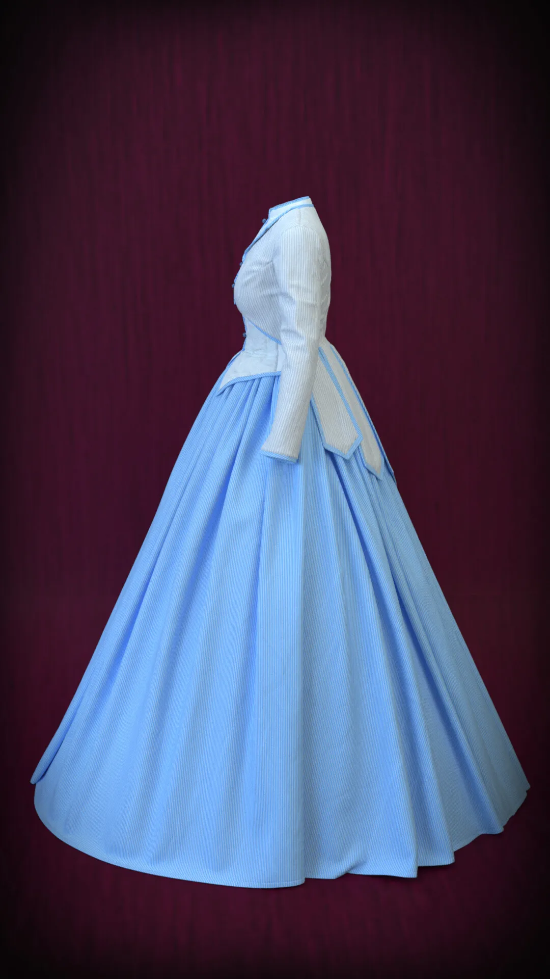 Женский викторианский синий топ с юбкой 1890-х годов, средневековое бальное платье Belle, платье, костюм для маленьких женщин, наряд