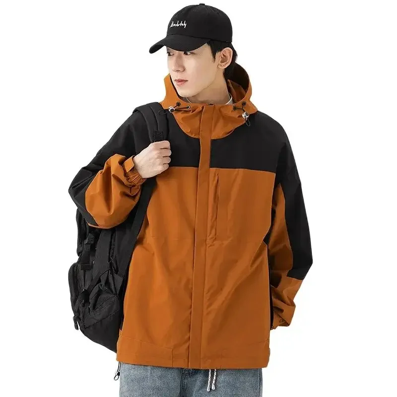 

Windbreaker Jacket Spring And Autumn Detachable Trendy Clothes Winter Men's Women's Hooded Coat Parkas Mujer Abrigos Z1755