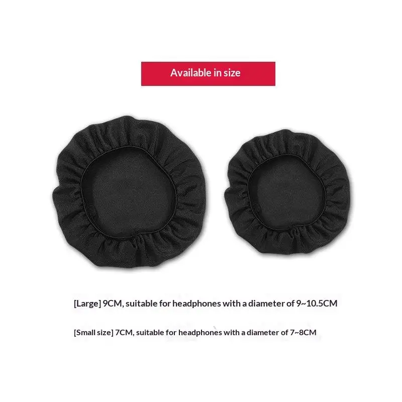 2 Stück elastische Elastan-Kopfhörer-Ohrenschützer, waschbare, dehnbare Ohrpolster-Schutzvorrichtungen für Over-Ear-Kopfhörer, Kopfhörer-Schweißpolster. – Detail 8