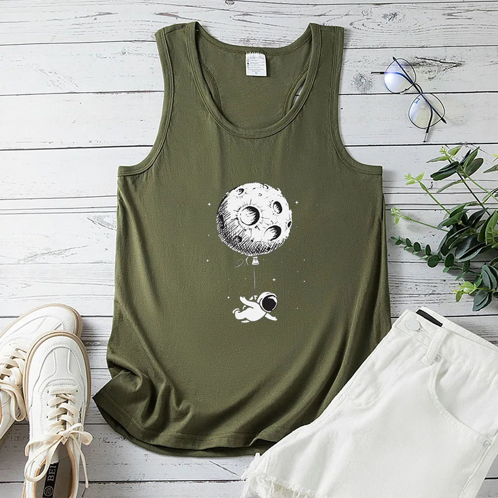 Seeyoushy planet print sommer neue frauen tank top lässig urlaub damen top y2k ästhetische kleidung harajuku hürde weste