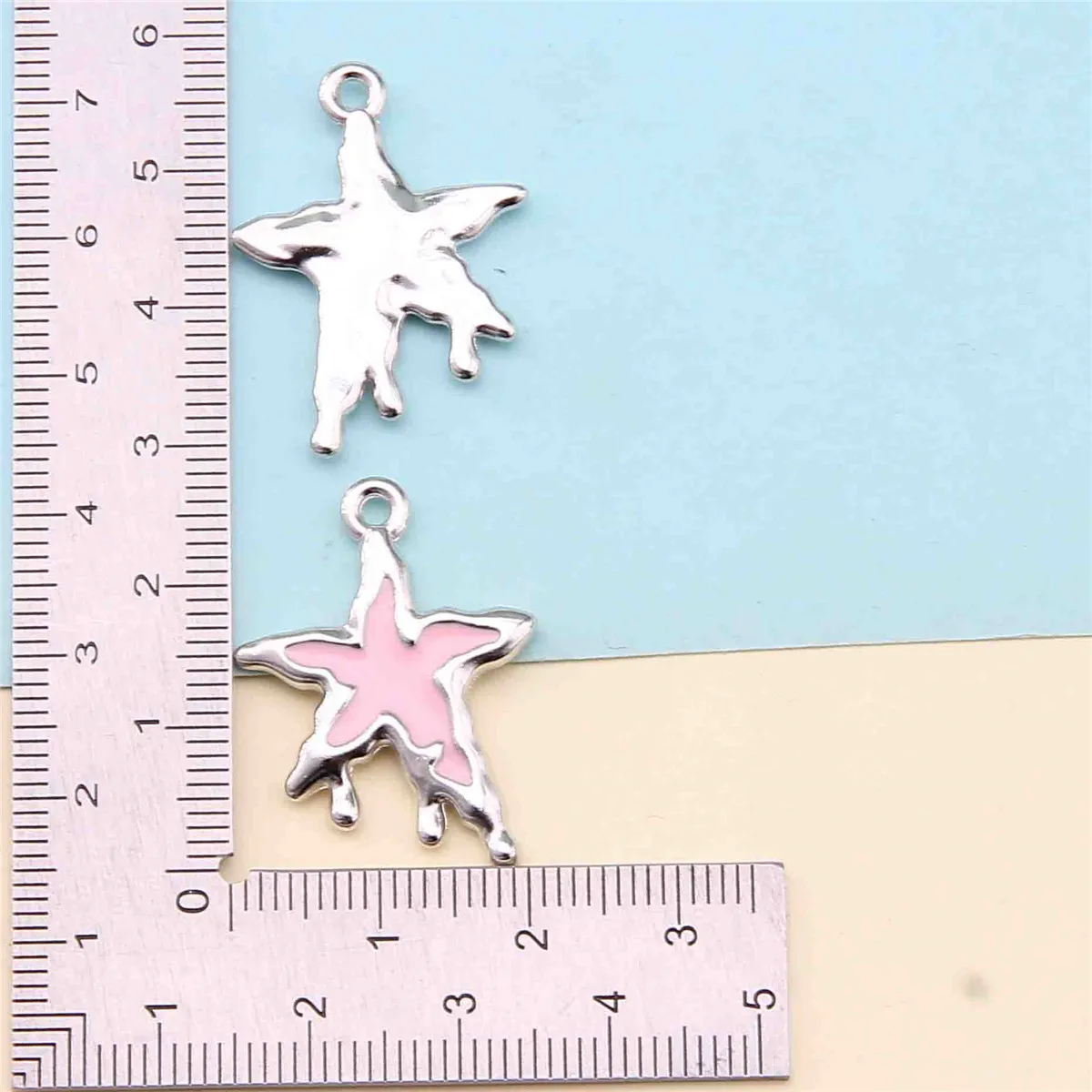 6 قطعة قلادة نجمة القمر غير النظامية سبيكة المينا سحر النتائج DIY بها بنفسك تصنيع المجوهرات على الطراز القوطي #5