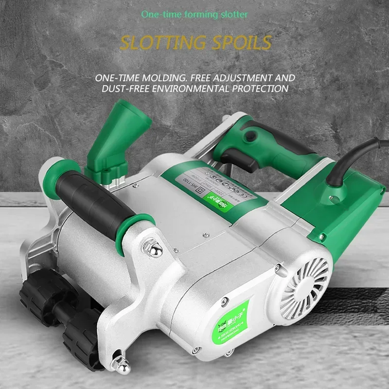 Upgrade New New 220V/1100W Wall Slotting Machine Cutting Machine One-Time Forming Fast Slotting Machine Cutting Wall Electric Sa