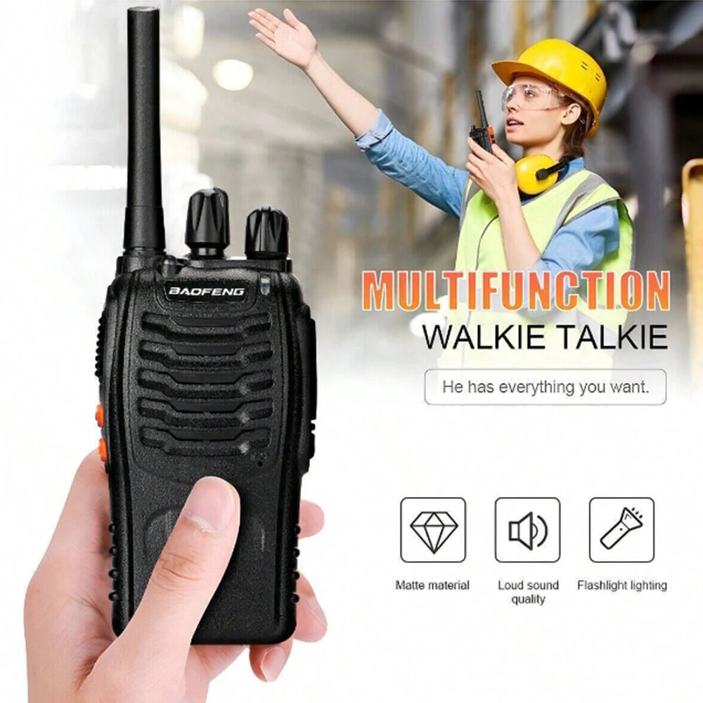 Baofeng BF-88E Pmr Handheld Intercom Communicator 16 Kanaal Lange Afstand Gesprek Walkie Talkie 5W 446Mhz Home Hotel Radio