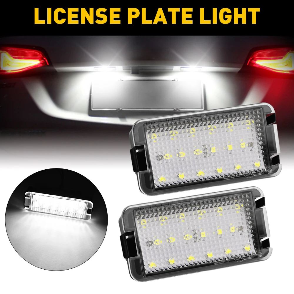 2x CANBUS LED Bulb No Error License Number Plate Light for Seat Altea Arosa Cordoba MK2 Lbiza 6L Leon 1M Toledo 5P