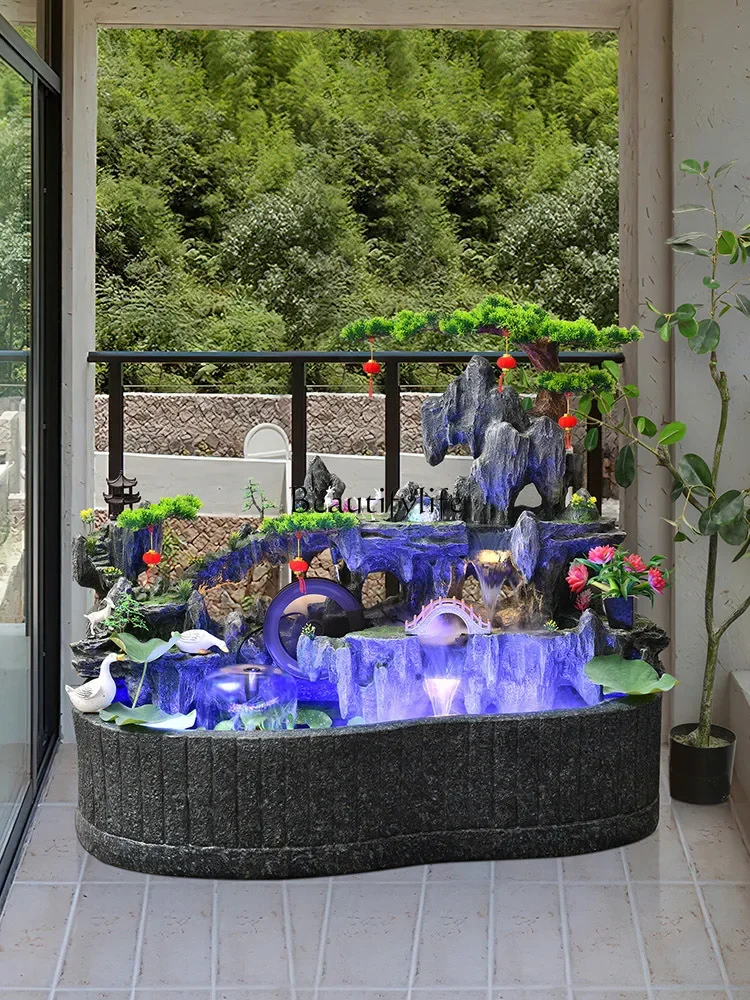 Garden fish pond rockery flowing water ornament living room balcony circulating water system landscape decoration