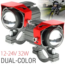 Motorcycle Canbus LED Headlight Spotlight Projector Lens Fog light Flash Auxiliary lamp with switch for Car Off-road 4X4 ATV UTV