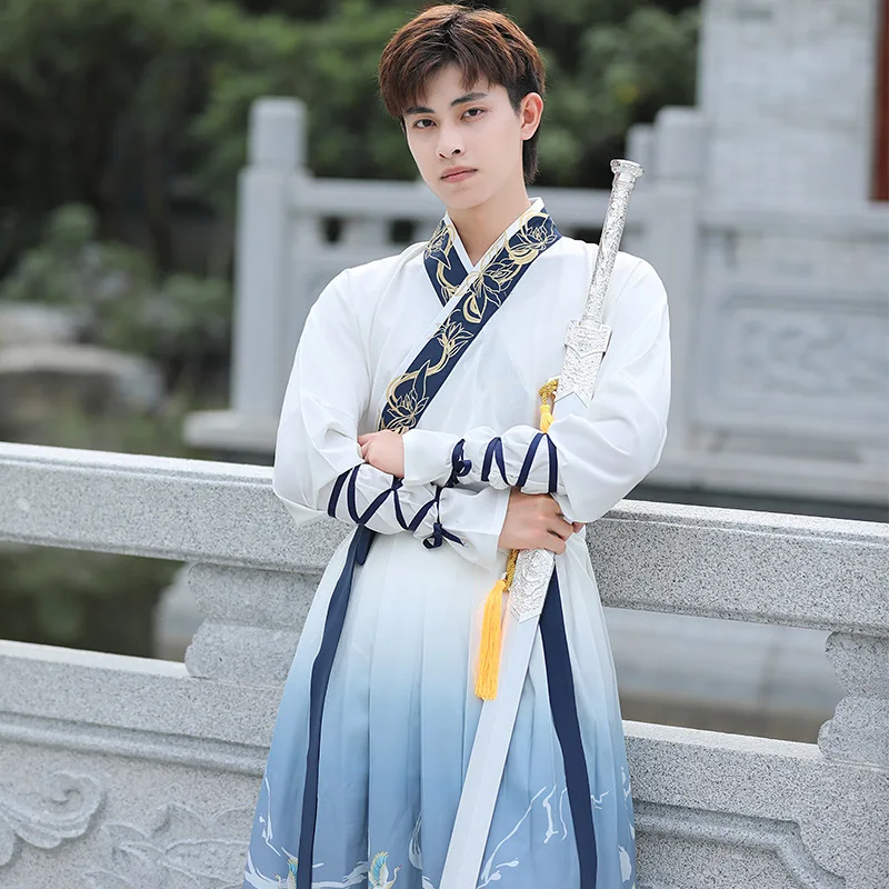 Kích Thước Lớn Truyền Thống Hanfu Đầm Người Hán Phục Trang Cặp Đôi Trung Quốc Cổ Đại Kiếm Sĩ Quần Áo Hanfu Đầm Trang Phục Hóa Trang