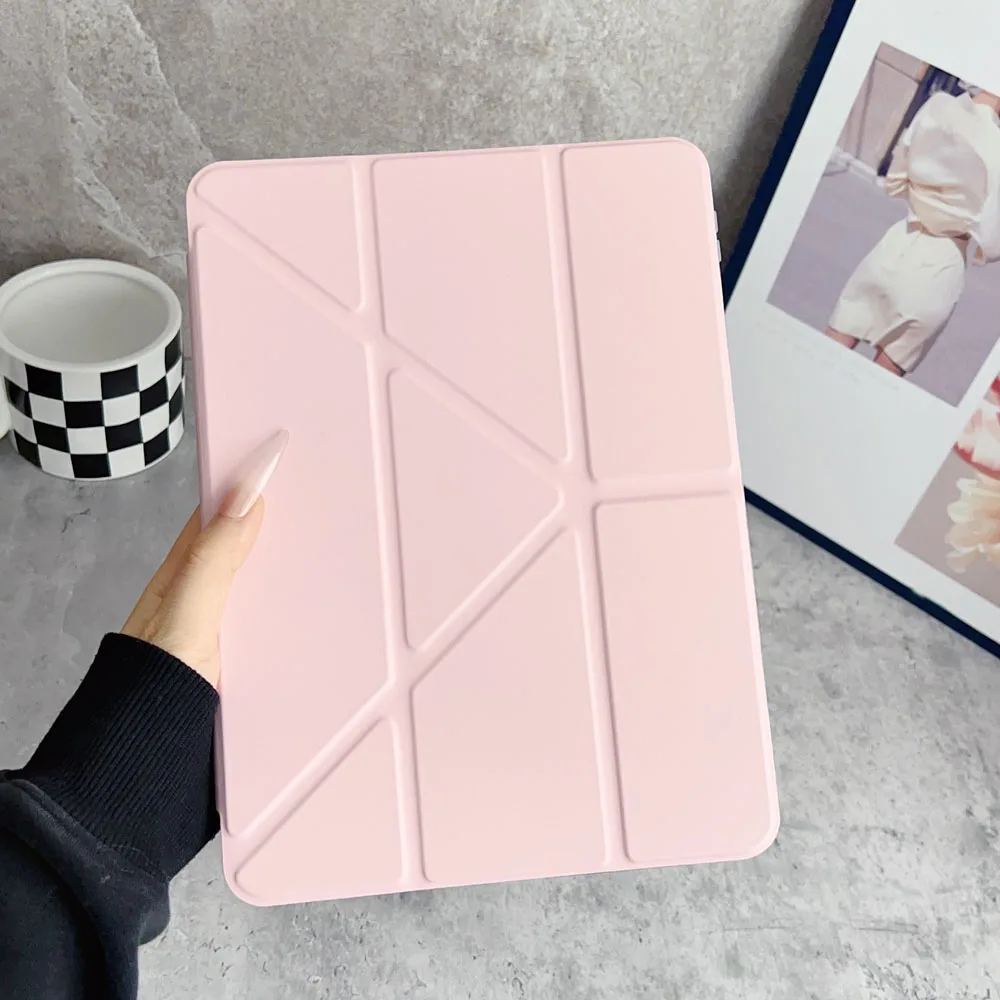 Shockproof Acrylic Case for Xiaomi Redmi Pad SE 11 Inch Tablet Protective Y-Fold Back Cover Shell Hard Case