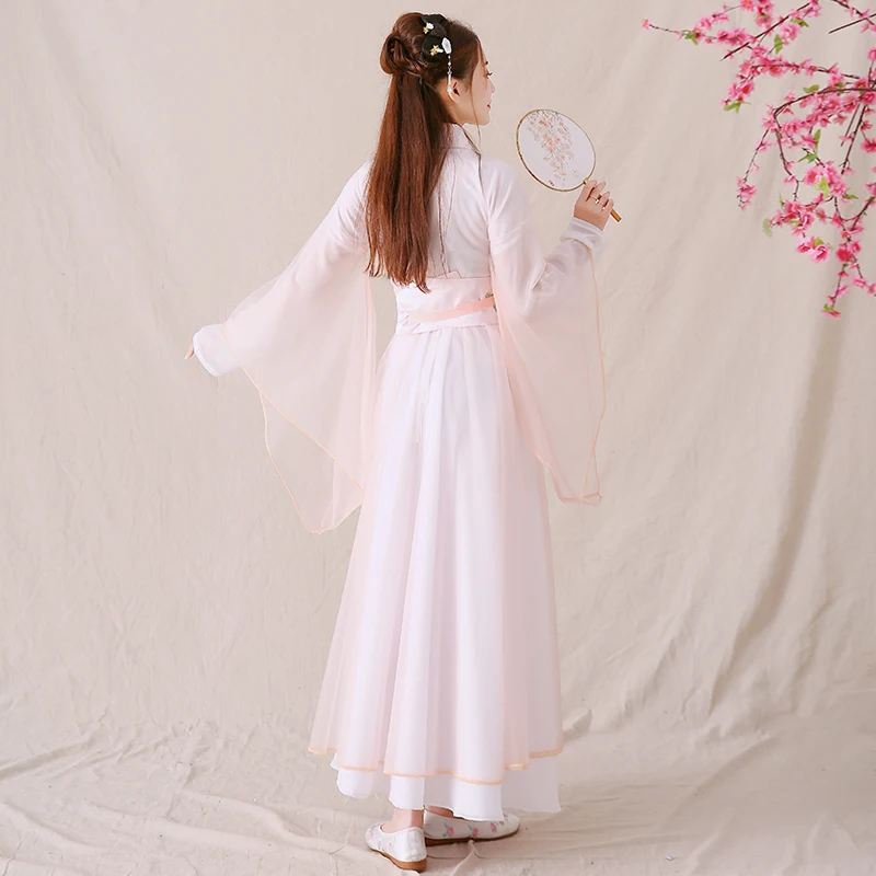 ผู้หญิงจีน Hanfu แบบดั้งเดิมเต้นรำประสิทธิภาพเครื่องแต่งกาย Han เจ้าหญิงเสื้อผ้า Oriental Tang Dynasty Fairy ชุด