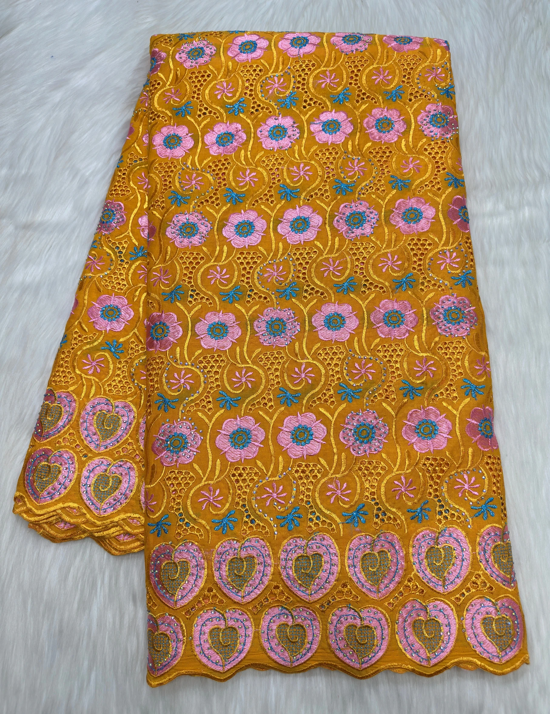 

Швейцарская вуаль, африканская хлопковая кружевная ткань, высокое качество, 5 ярдов, нигерийское хлопковое кружево для шитья, женское праздничное платье