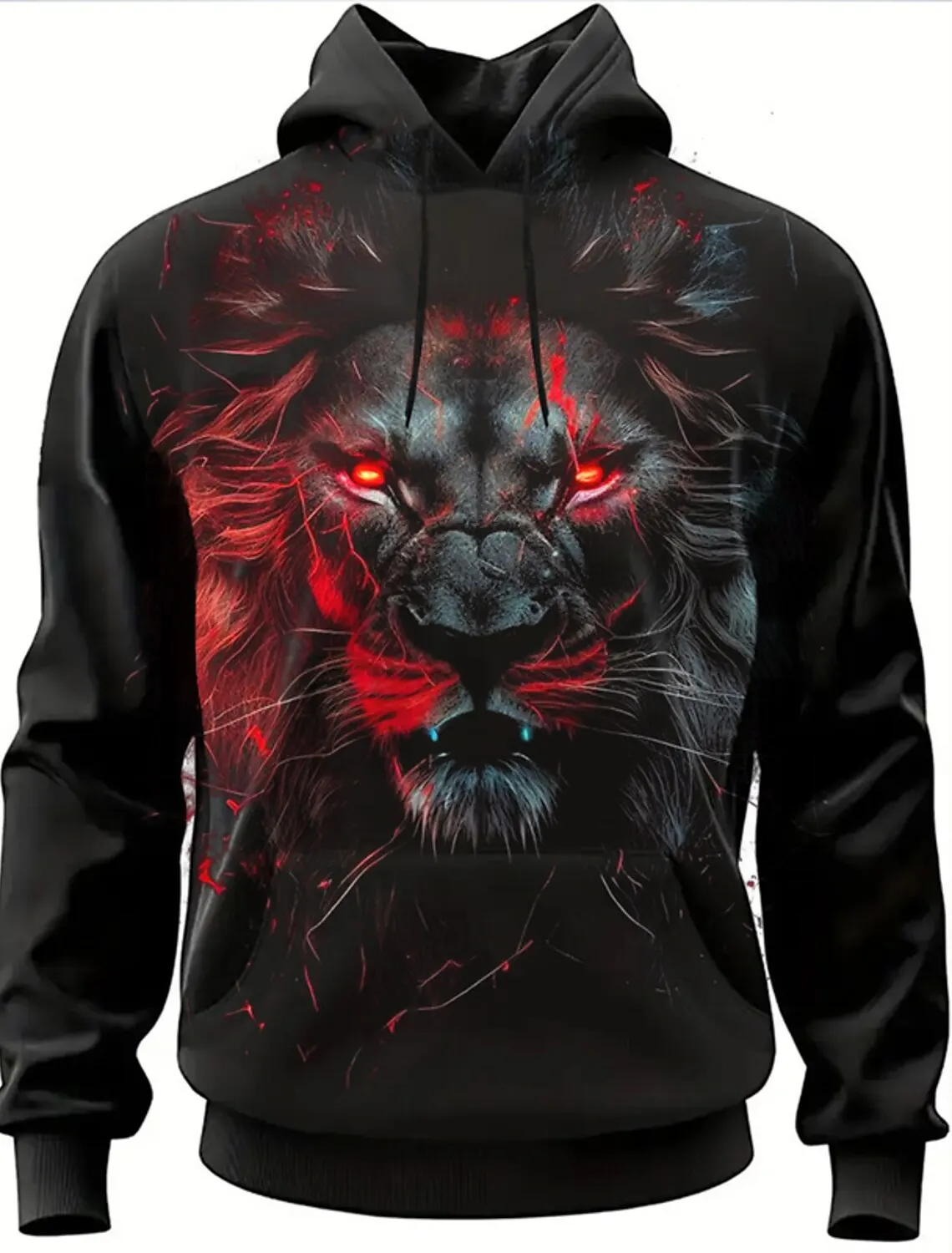 

Graphic Lion & Tiger Men's Fashion 3D Print Hoodie Sports Hoodies Print Front Pocket Spring & Fall Designer Hoodie Sweatshirt