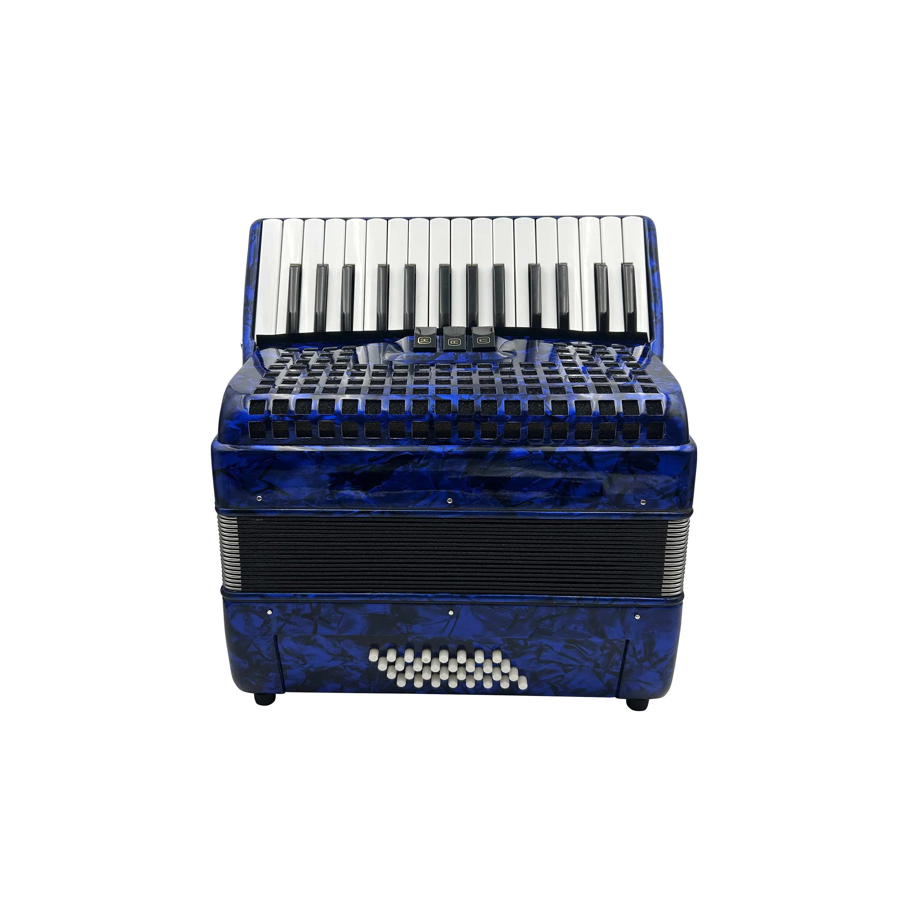 High Quality 30 Keys 32 Bass 3 Registers Student Blue Celluloid Wood Piano Keyboard Accordion Chromatic
