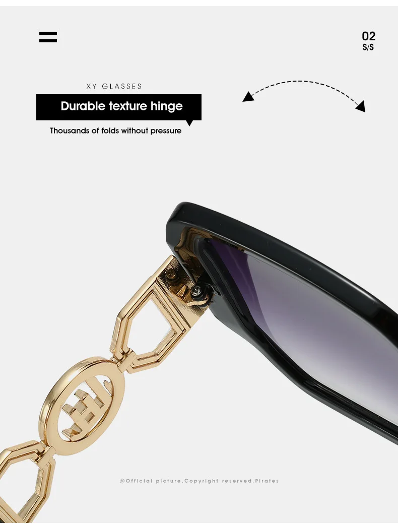Übergroße Sonnenschutz, großer Rahmen, aushöhlen, Bügel, Uv400-Sonnenbrille, Damen, neu, 2025, elegante Luxus-Designer-Sonnenbrille, weiblich – Detail 15