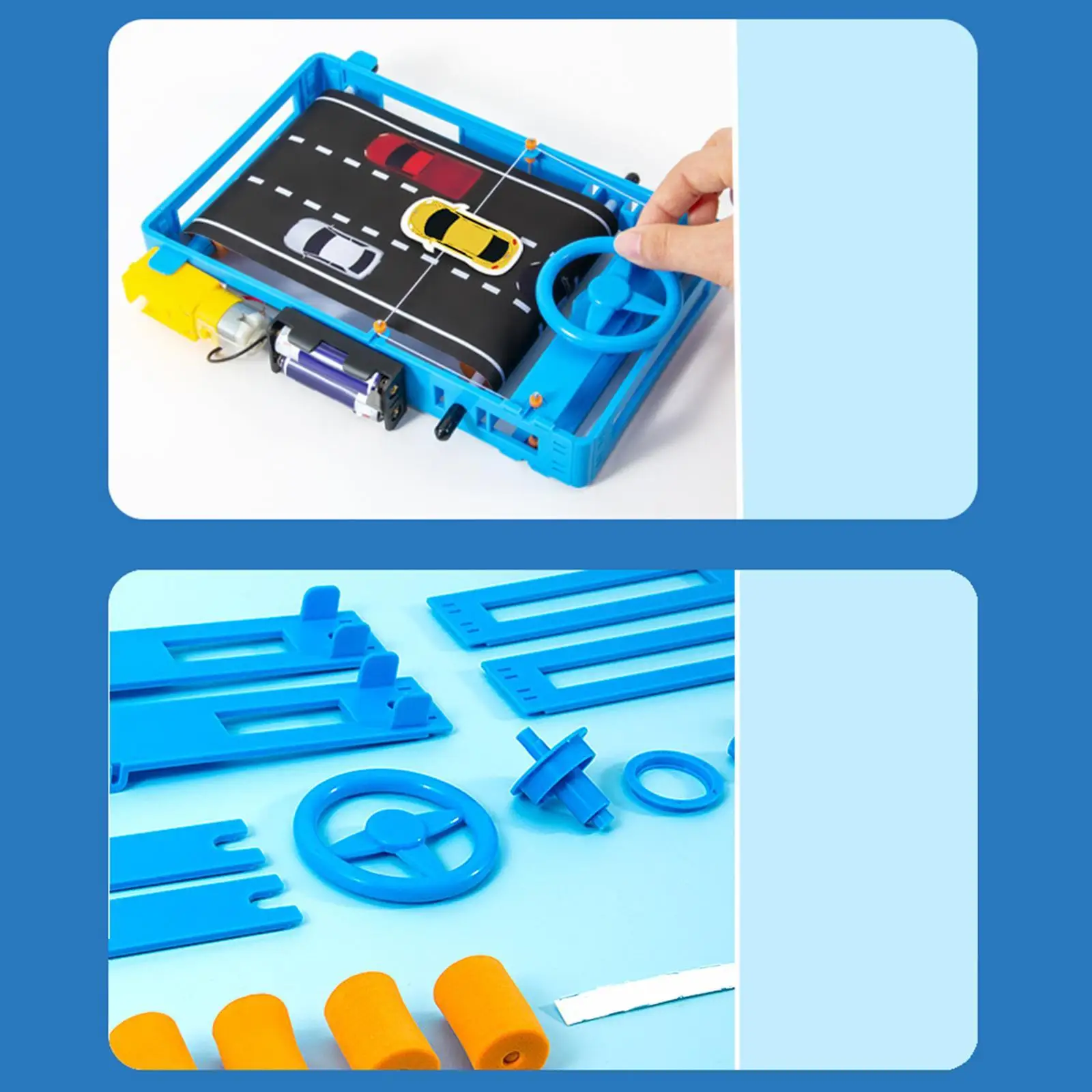 

Educational Driving Adventure Steering Wheel Toy Fine Motor Activity Set for Children Learning and Play