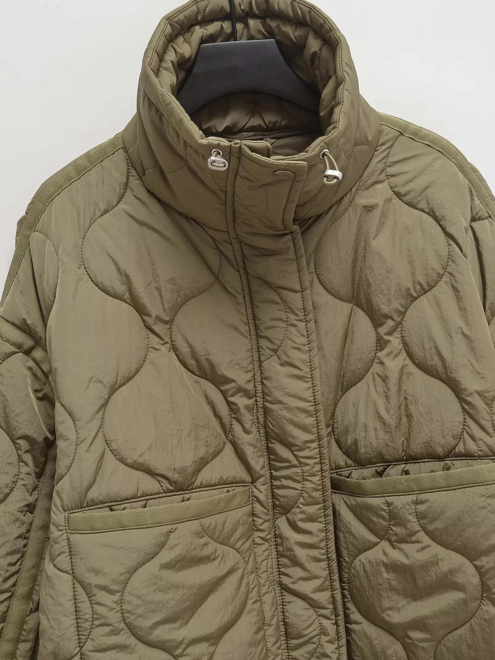 Padded Coat American Retro High Neck Parkas Warm Woman Winter Coats Winter Parkas For Women Elegant Luxury Women's Coat