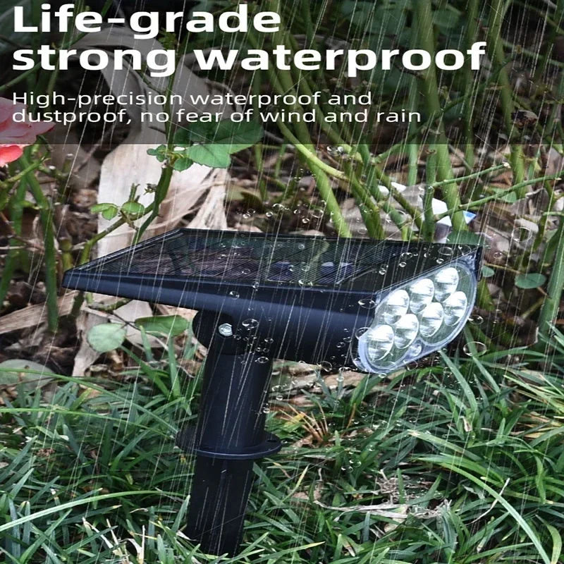 Ultra bright 7LED Solar Light Spotlights Outdoor Landscape Wall Light Waterproof 150° Adjustable Lawn Garden Yard Decor Lighting image 6