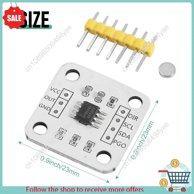 Y67A-4 Buah AS5600 Modul Sensor Pengukuran Sudut Induksi Magnetik Encoder Magnetik 12Bit Presisi Tinggi
