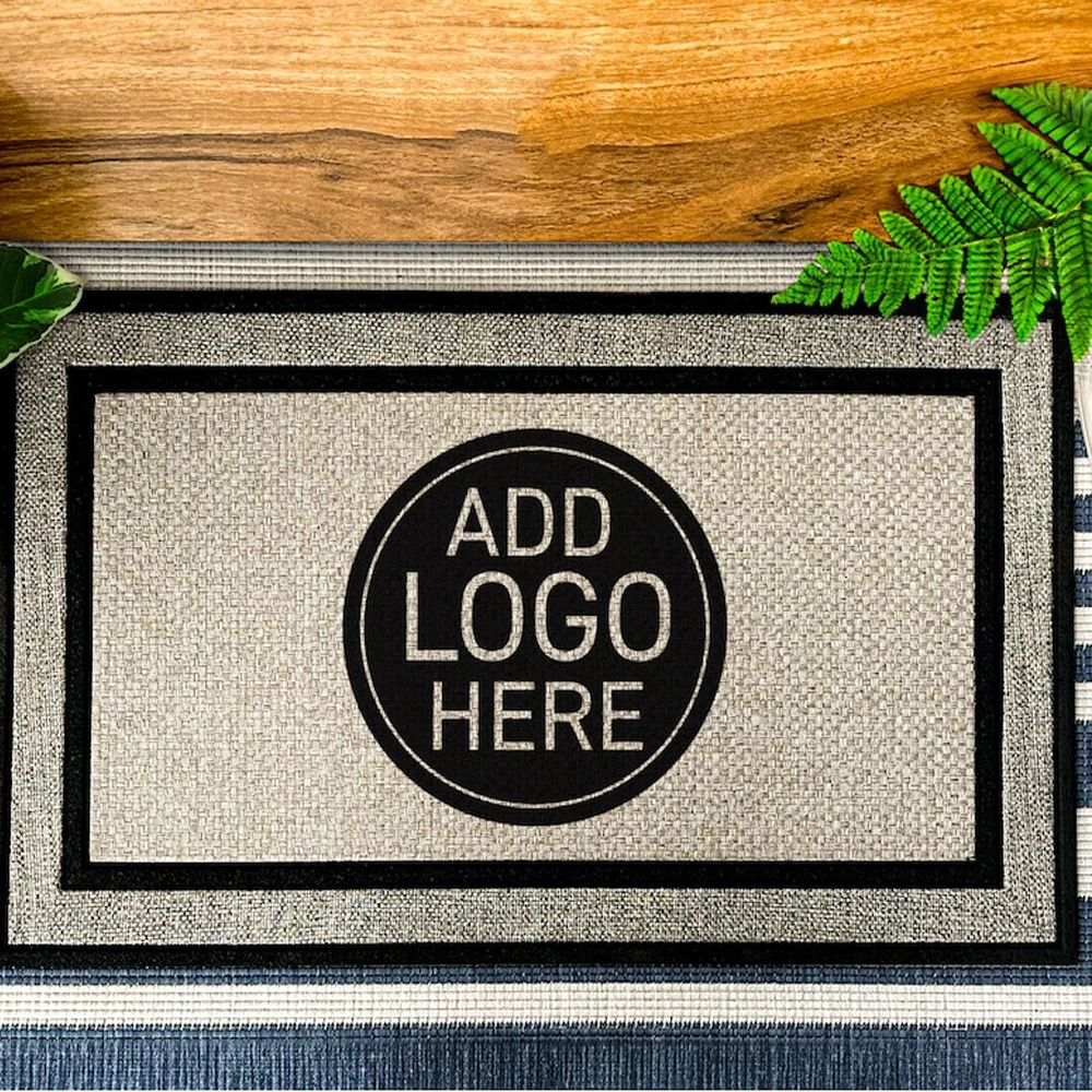 مخصص أي شعار العلامة التجارية ممسحة المضادة للانزلاق حصيرة دائمة للمتاجر الفنادق شعار شخصي ممسحة لمراكز متاجر الملابس