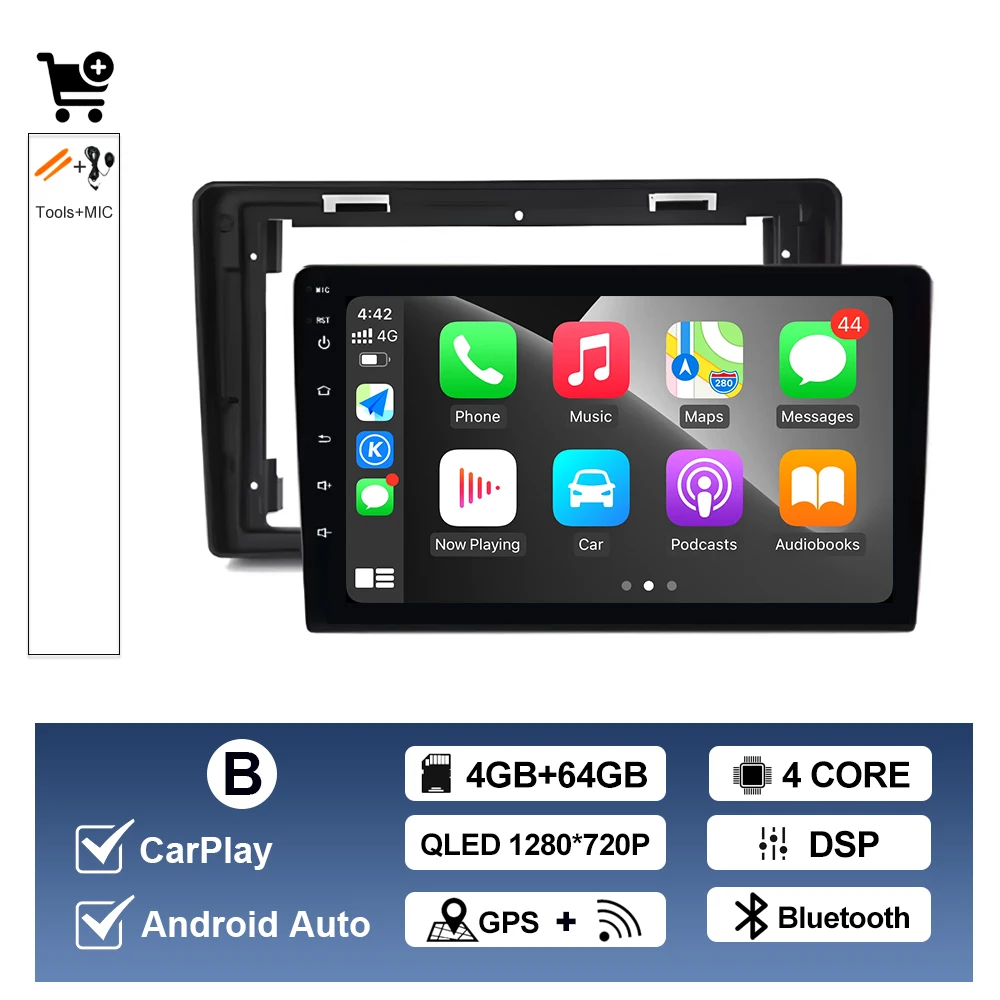 Voor Citroen C2 C3 2001 2002 2003-2010 Auto Multimedia Speler Android14 GPS Navigatie Auto Gereedschap DSP Stereo CarPlay QLED Scherm