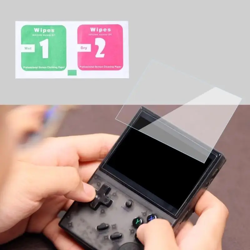 غلاف واقي الشاشة الزجاجي المقسى غلاف فيلم واضح لـ RG35xx H Console Console