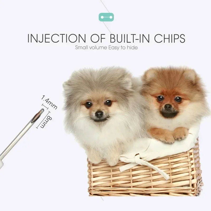100pcs Pet Microchip 134.2KHz Animal Syringe EM4305 ID Chip ISO11784/11785 FDX-B Animal Injection Microchip For Dog Cat