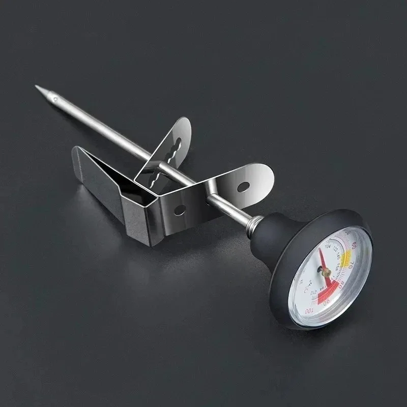 304 Stainless Steel Clip On Coffee Pot Thermometer Fast Accurate Temperature Measurement For Milk Frothing Pitcher Tool