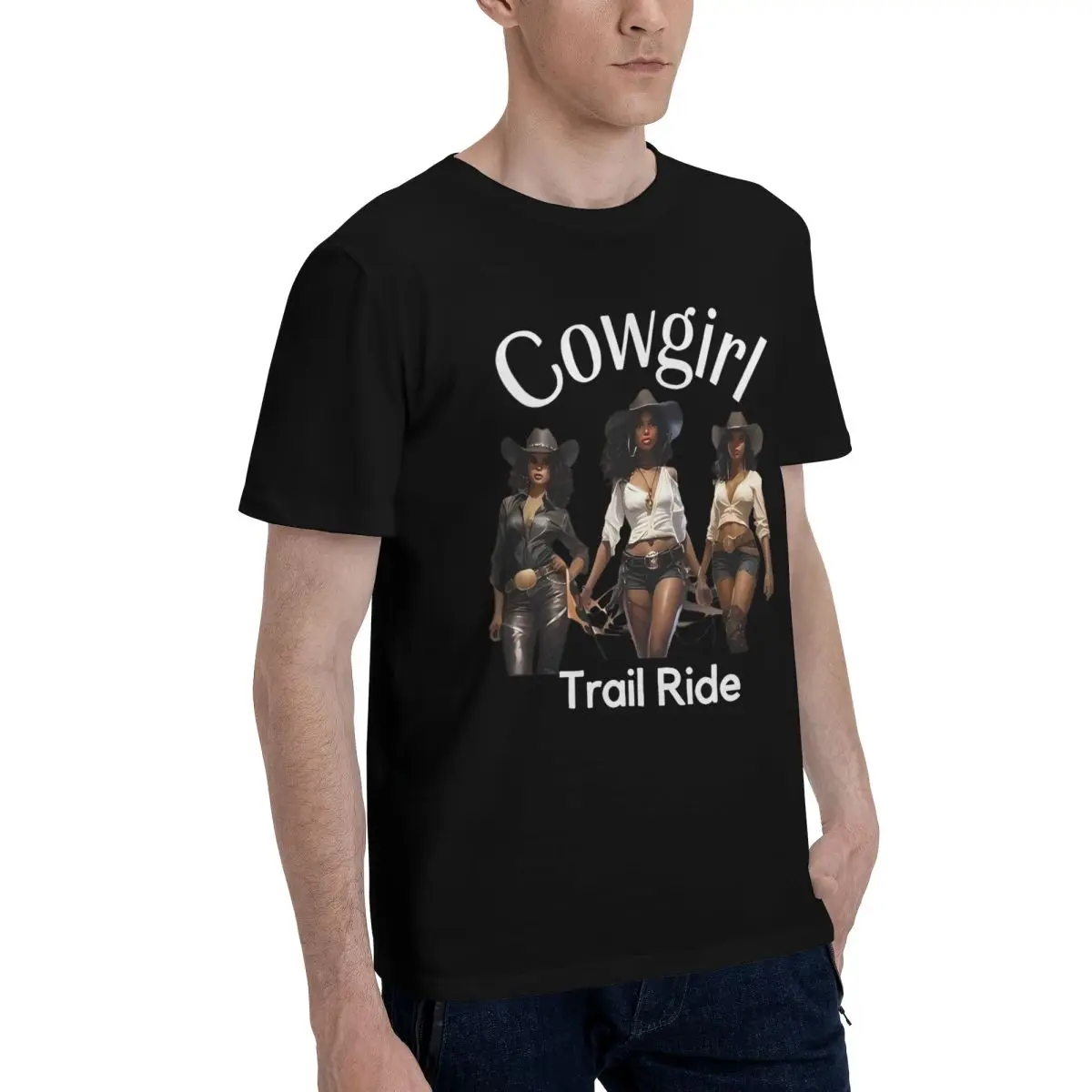 Cowgirl Trail Ride Adventure Unique Movement High grade Title Tshirt Leisure Eur Size