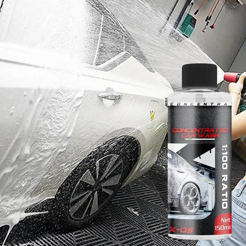 Foaming Car Cleaner High Concentration Car Shampoo High-Foaming Polish Liquid 1:100 Dilution For Water Stain Tire Bird Dropping