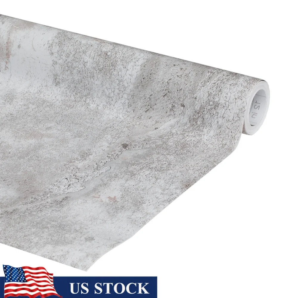 

Self-Adhesive Contact Paper Shelf Liner Easy Measure Cut Concrete Design Perfect Cabinets Drawers Resurfacing Countertops Wipe