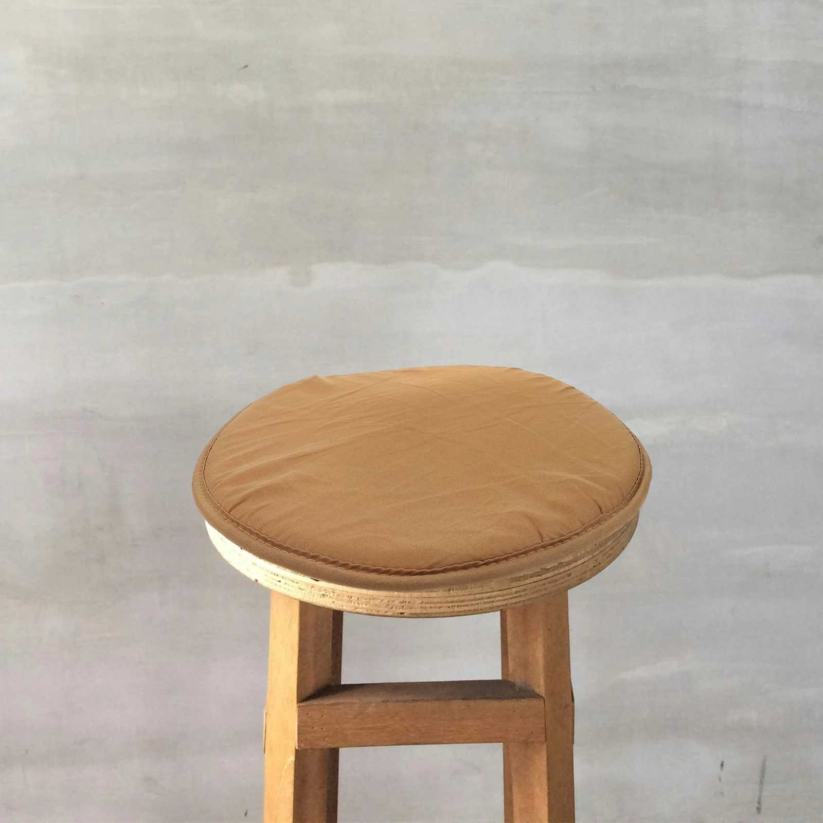 

1Pcs Light Brown 38Cm Round Seat Cushion Thick Sponge Chair Pad for Home Office Restaurant Sofa Car Easy to Tie