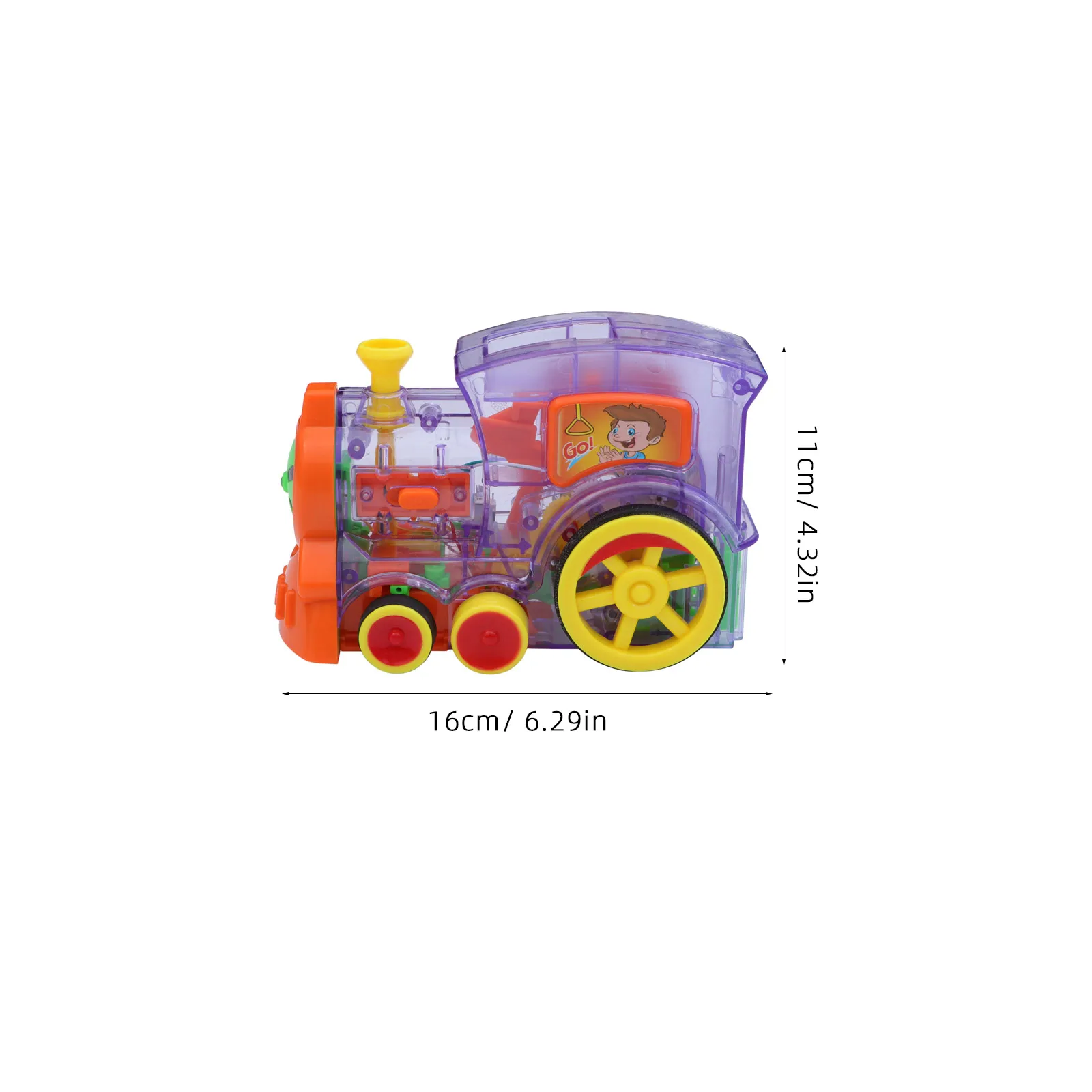 

Electric Train Domino Educational Toys Safe Premium Plastic Bright Colors Sturdy Design Hand Eye Coordination