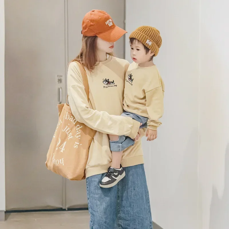 Couple Outfit Matching Sweatshirts For The Whole Family Clothes Dad Mom Daughter Son Equal Autumn Clothing Girl Women t Shirt