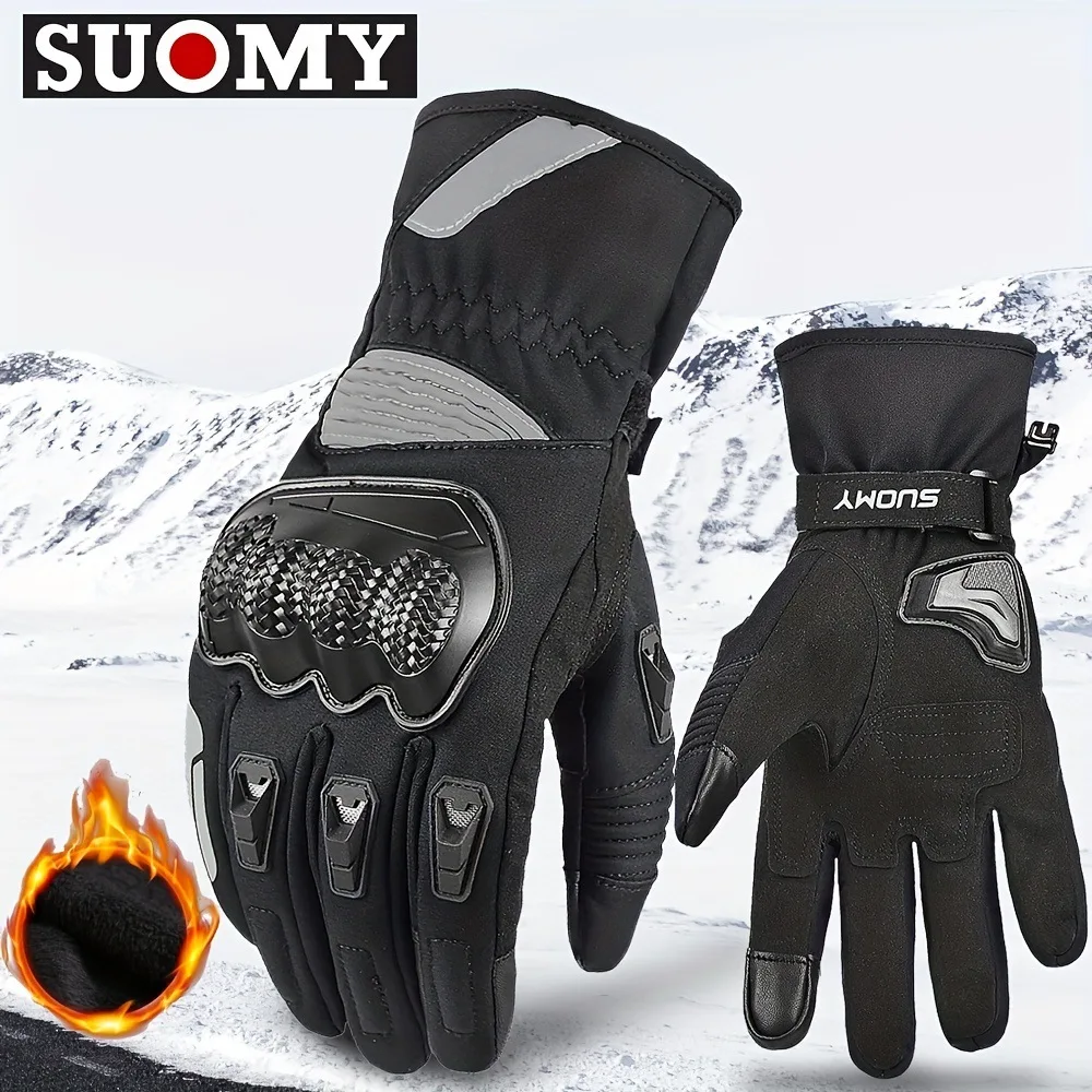 

New Waterproof Motorcycle Gloves Winter Warm Moto Protective Gloves Touch Screen Motorbike Riding Gloves