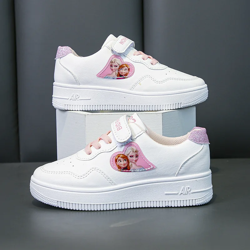 

Disney Frozen Elsa Princess Children's Casual Shoes Girls Cute Cartoon Comfortable Shoes Non Slip Running Shoes Sneakers