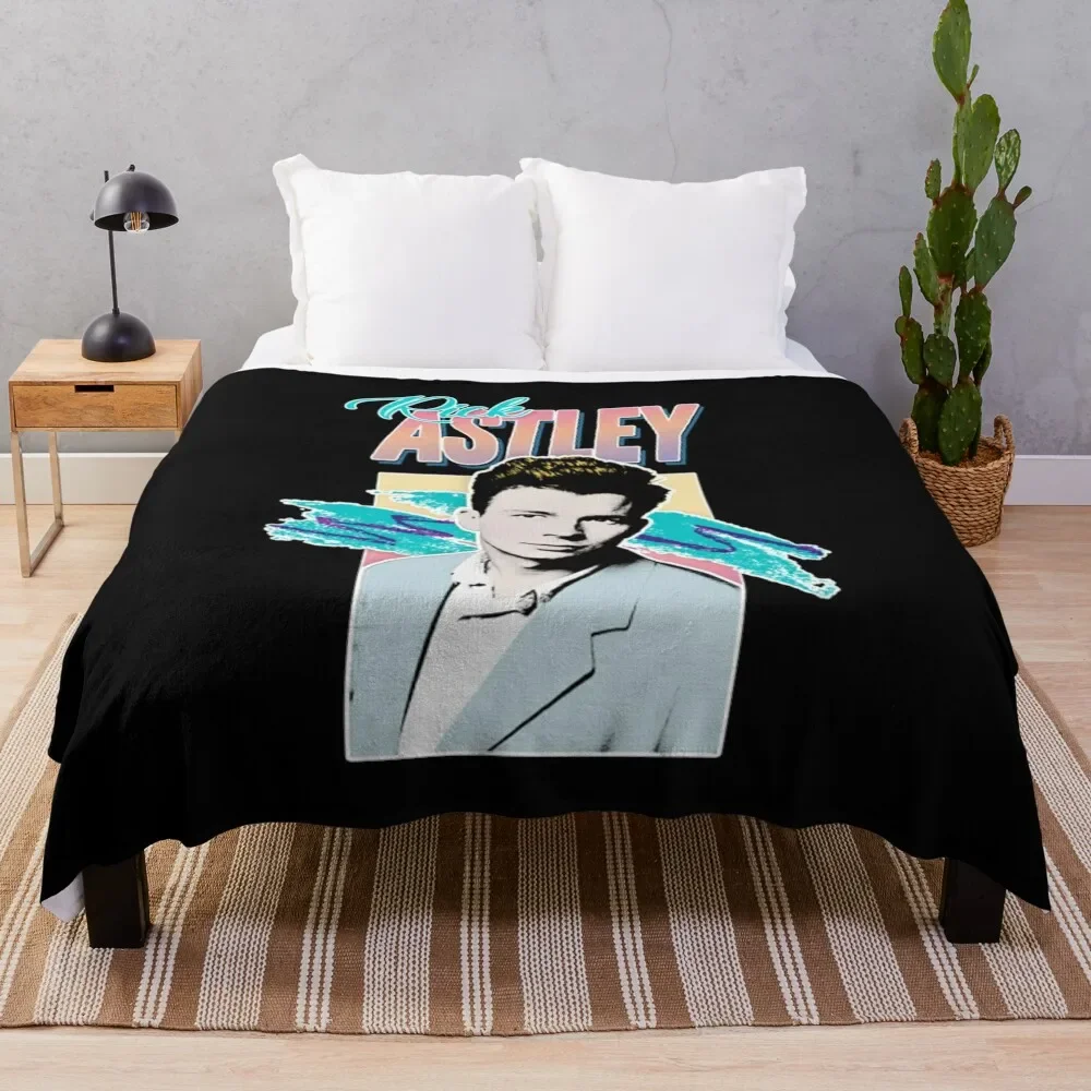 Rick Astley Throw Blanket Kid'S Hairys valentine gift ideas Retros Blankets Sleeping Bag Flannels Blankets