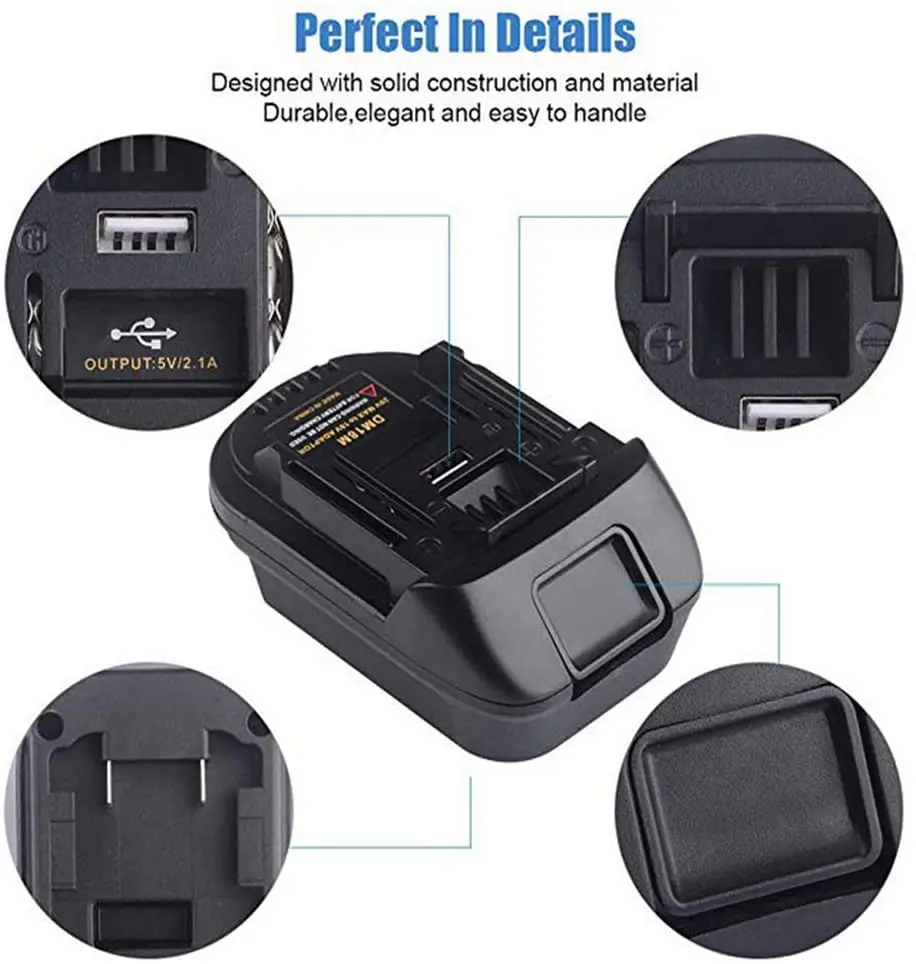 DM18M Battery Adapter For Milwaukee For Dewalt to For Makita Bl1830 Bl1850 Batteries Power Tool 20V To 18V Battery Conversion