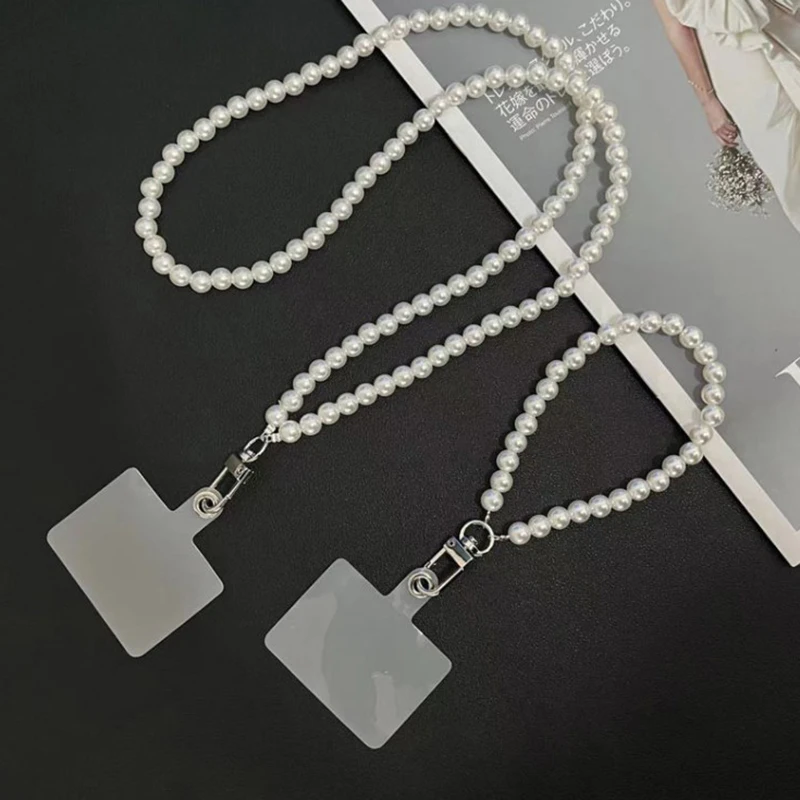 Beads Chain Phone Strap Anti-lost Lanyard Camera USB Holder Mobile Accessories Crossbody Necklace Cord Chain For All Phone Case