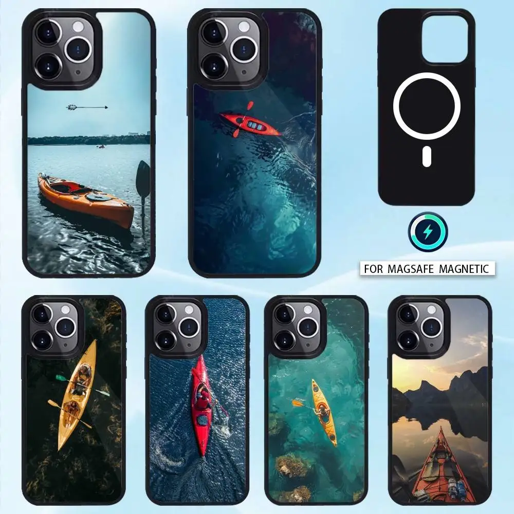 

K-Kayaking S-Sprot Phone Case Magnetic For iPhone16 15 14 13 12 Pro Max For Magsafe Wireless Charging Cover