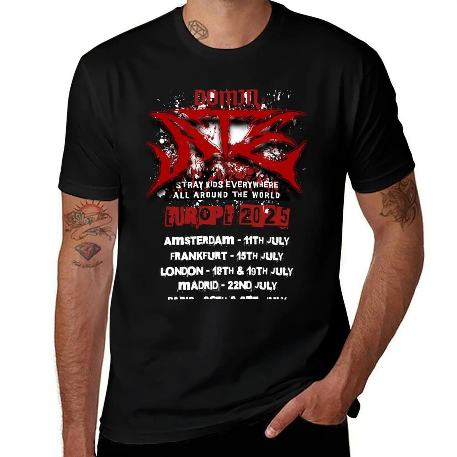 

Domin-ATE Europe 2025 Tour Shirt - Dark T-Shirt baggy shirts vintage anime shirt tops mens t shirts casual stylish