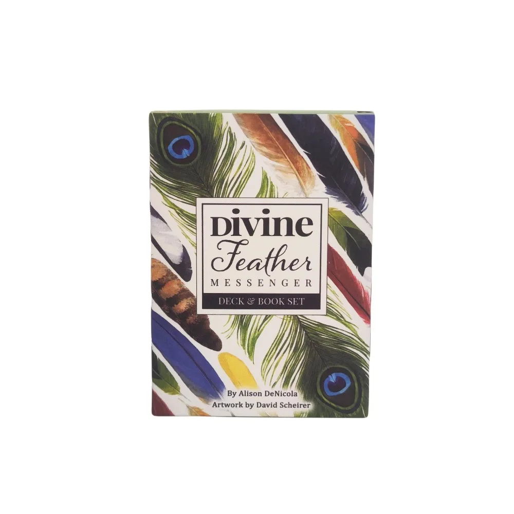 10.4*7.3cm Divine Feather Messenger Oracle Card Games 44 Pcs Cards Inspirational Deck