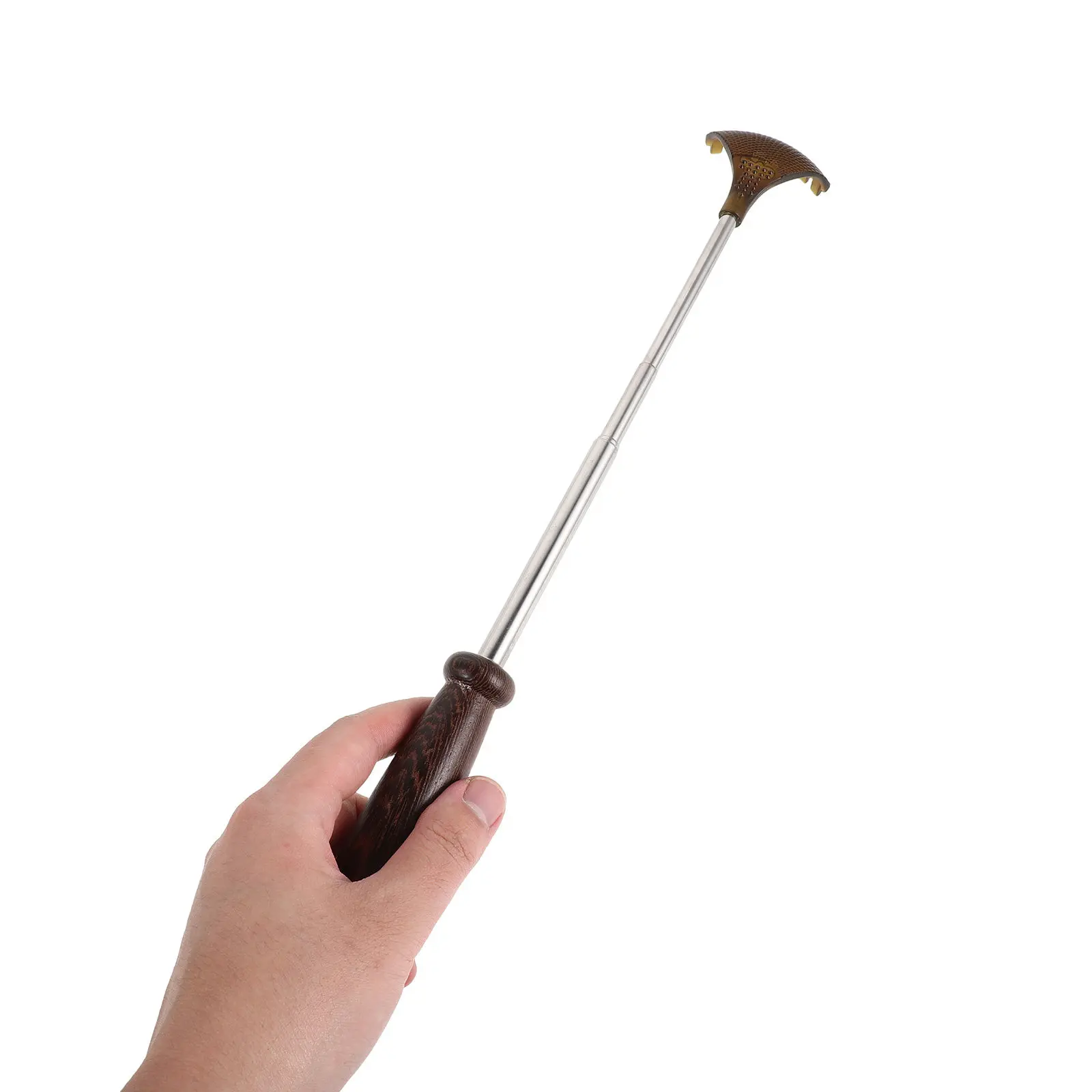 Manual Telescoping Back Scratcher Extendable Wood Handle Itch Relief Portable Travel Body Scratcher Self Massage Tool for Back