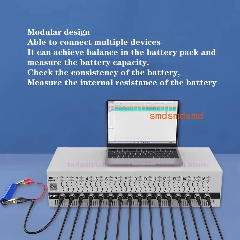 16-channel lithium battery detection capacity equalizer, vehicle maintenance battery pressure difference repair instrument DT50W